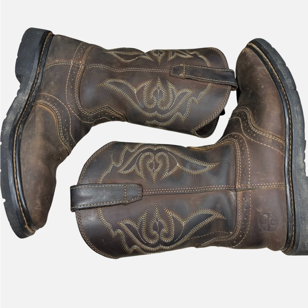 Lincoln Outfitters Western Work Boot L9C12 Soft Square Toe Sz 8M Cowboy Ranch - Picture 2 of 11